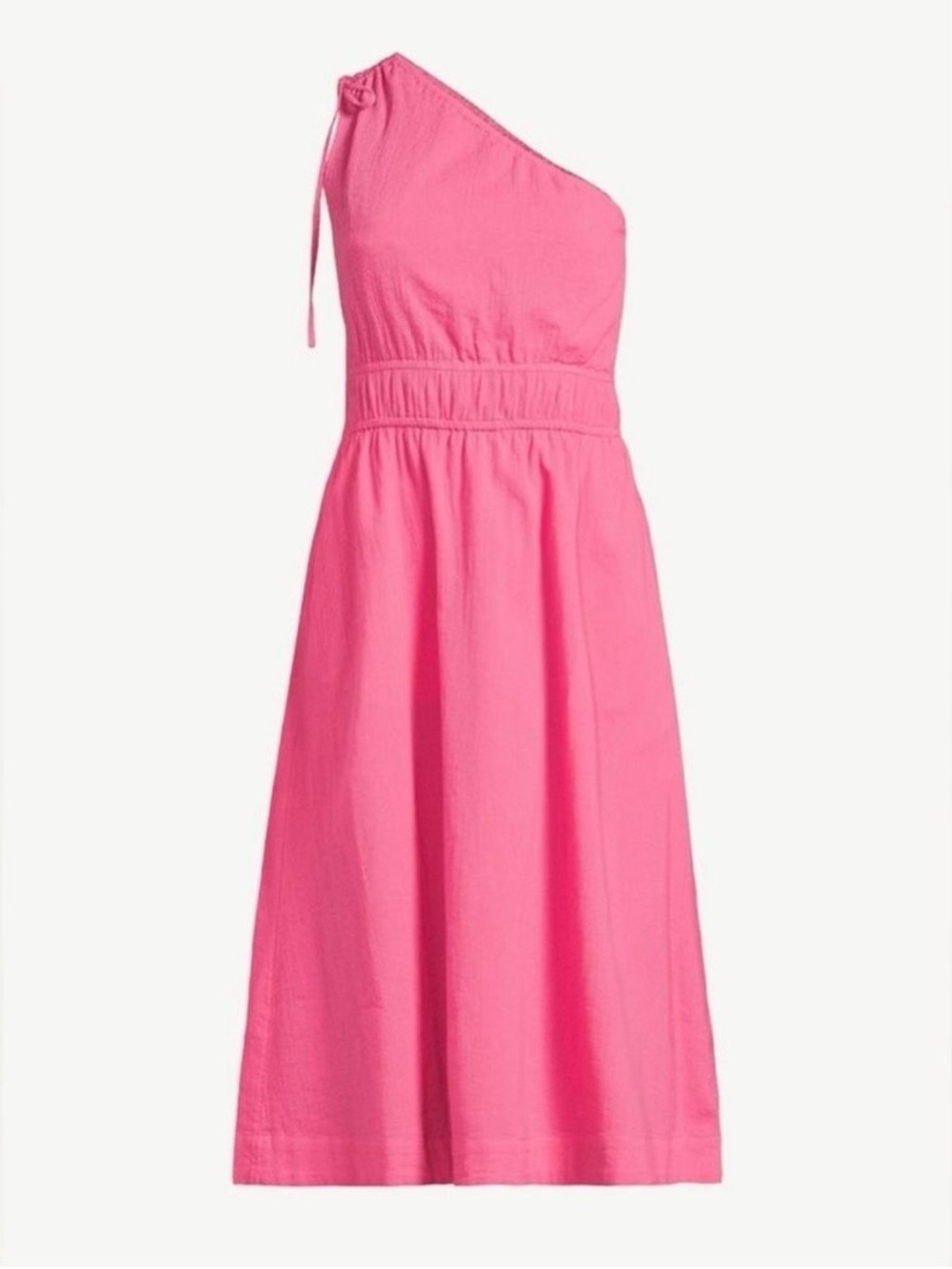 One-Shoulder Pink Maxi Dress